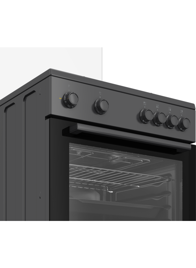 Beko FBM6202A  | Gasfornuis | Zwart 60 cm