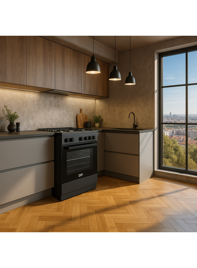 Beko FBM6202A  | Gasfornuis | Zwart 60 cm