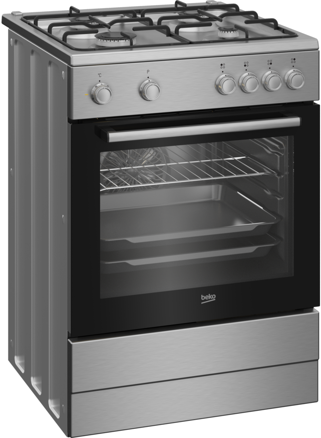 Beko FBM6202X | Gasfornuis | RVS | 60 cm