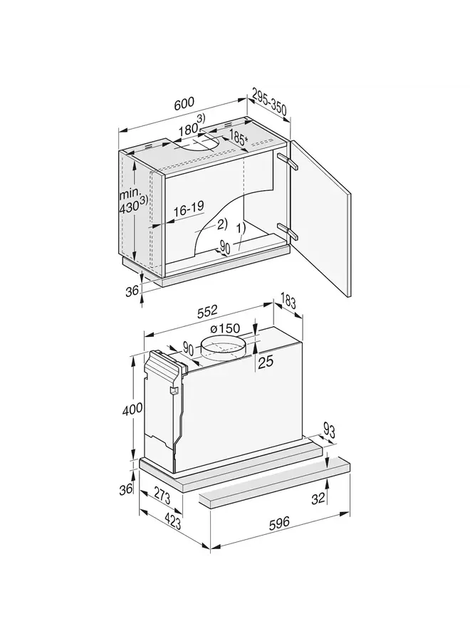 Miele DAS 2620 | Afzuigkap Vlakscherm | 60 cm