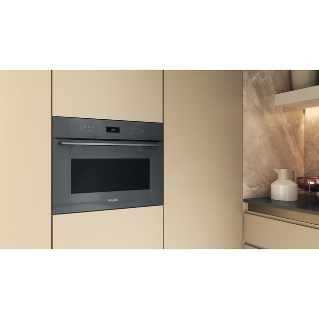Whirlpool WCW7O7HTSSG – Inbouwoven met magnetronfunctie – 45 cm breed