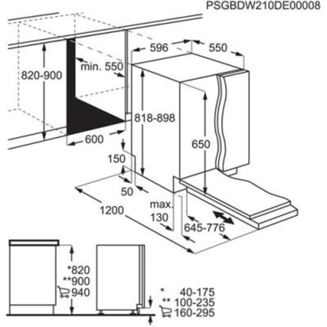 AEG FSK64605Z inbouw vaatwasser | 60 cm | AirDry