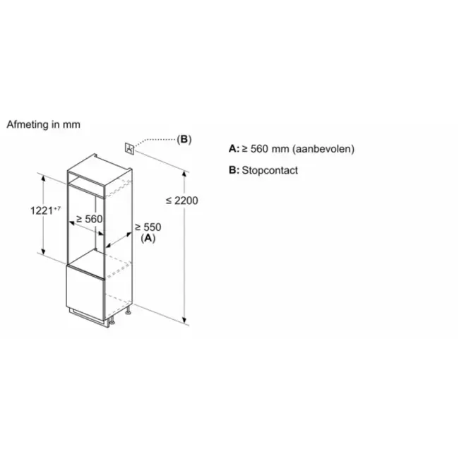 Siemens KI42LVFE0 | Inbouw koelkast | 122 cm | Deur op deur