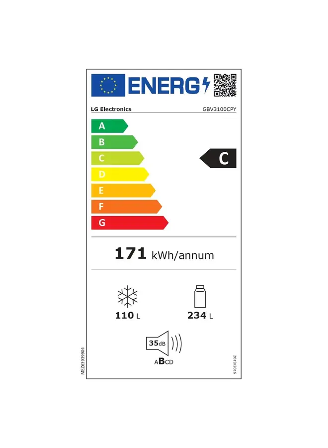LG GBV3100CPY | Koelvriescombinatie | RVS | Nofrost