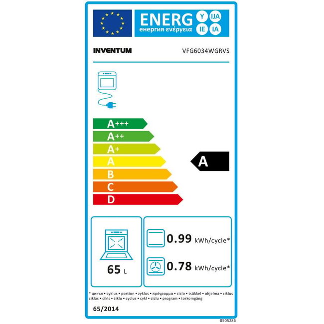 Inventum VFG6034WGRVS | Gasfornuis | 60 cm