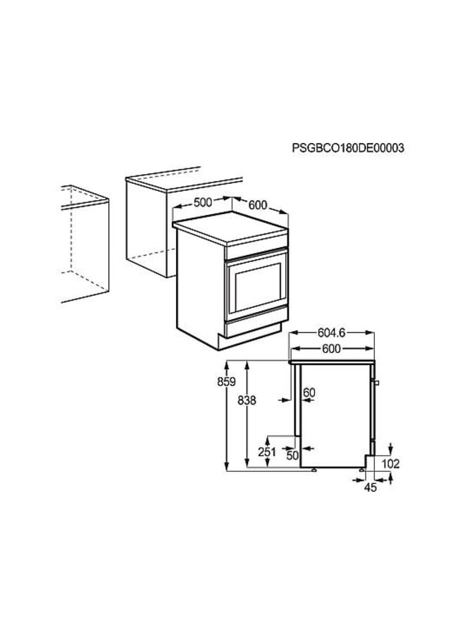 AEG CIB56494BW | Inductie fornuis | 50 cm