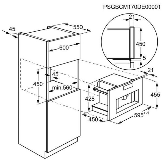 AEG KKK994500M | inbouw koffiemachine | 45 cm