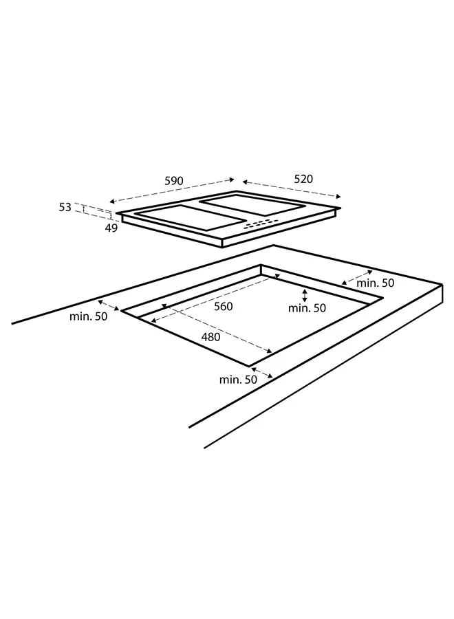 Inventum IKI6045 | inbouw inductiekookplaat | 60 cm