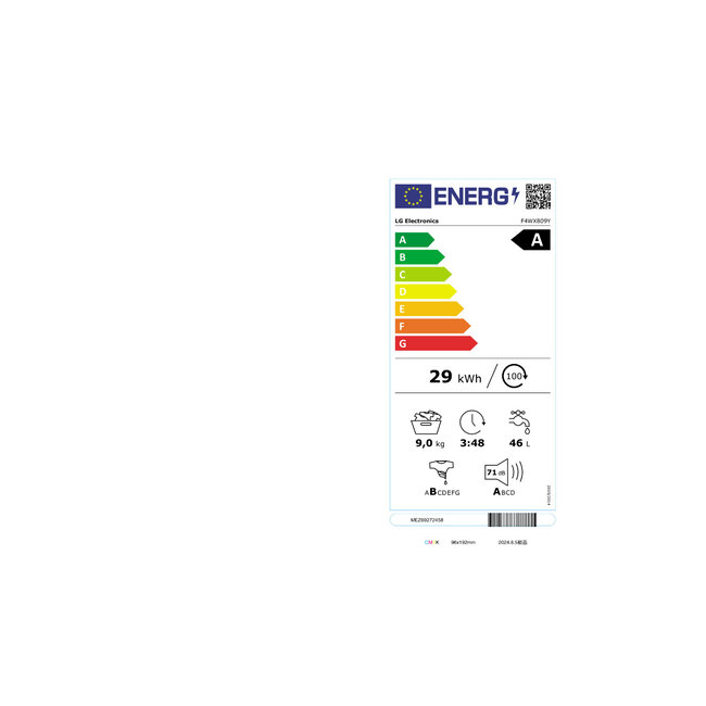 LG F4WX809Y | Wasmachine | 9 kg | AI Technologie