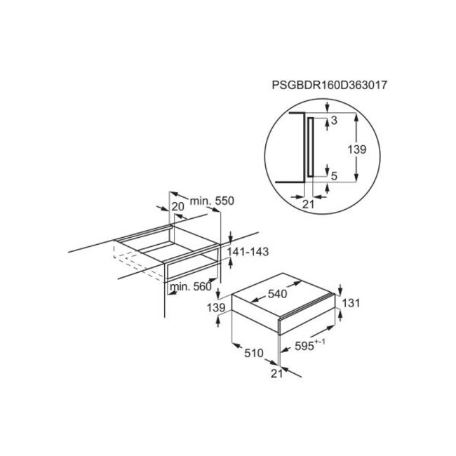 AEG KDE911423B | Vacuum Seal Lade | Blackline