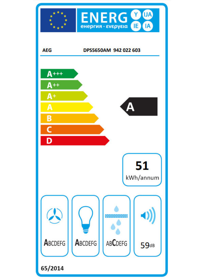 AEG DPS5650AM | Vlakscherm | 60 cm