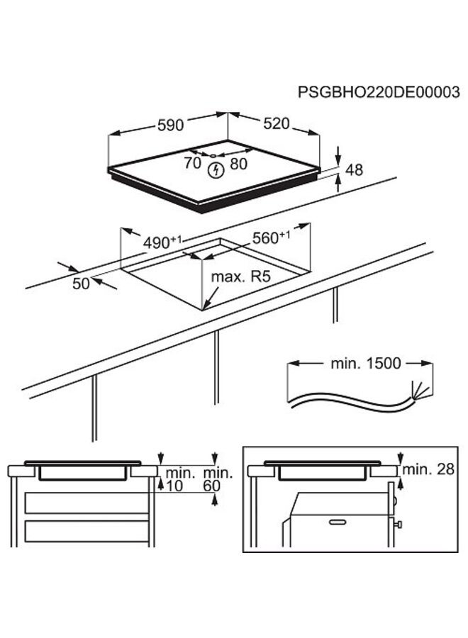Electrolux CIB60424CK | Inductiekookplaat | 60 cm