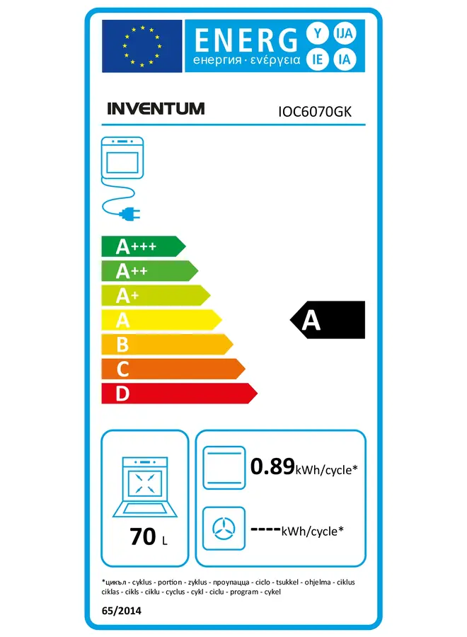 Inventum IOC6070GK | Inbouw oven | 60 cm | Zwart