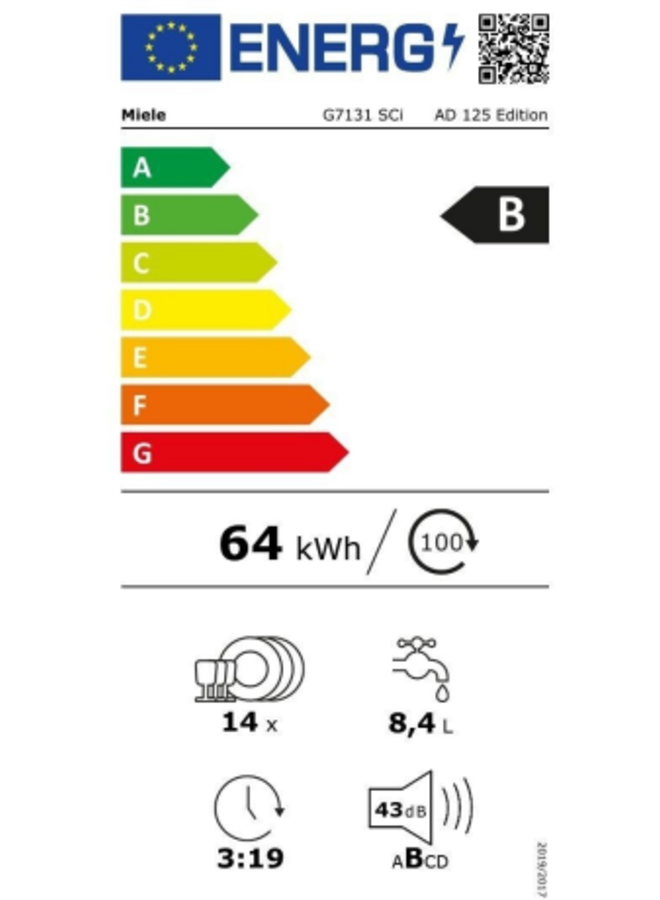 Miele G 7131 SCi AD 125 Edition | half geintegreerde vaatwasser