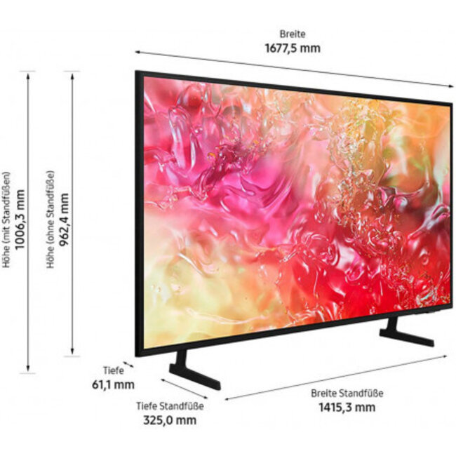 Samsung GU75DU7179UXZG Televisie | 75 inch | Crystal UHD | 4K TVS