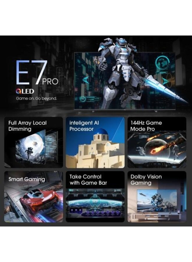 Hisense 100E7NQ PRO | 100 inch | QLED | Smart TV