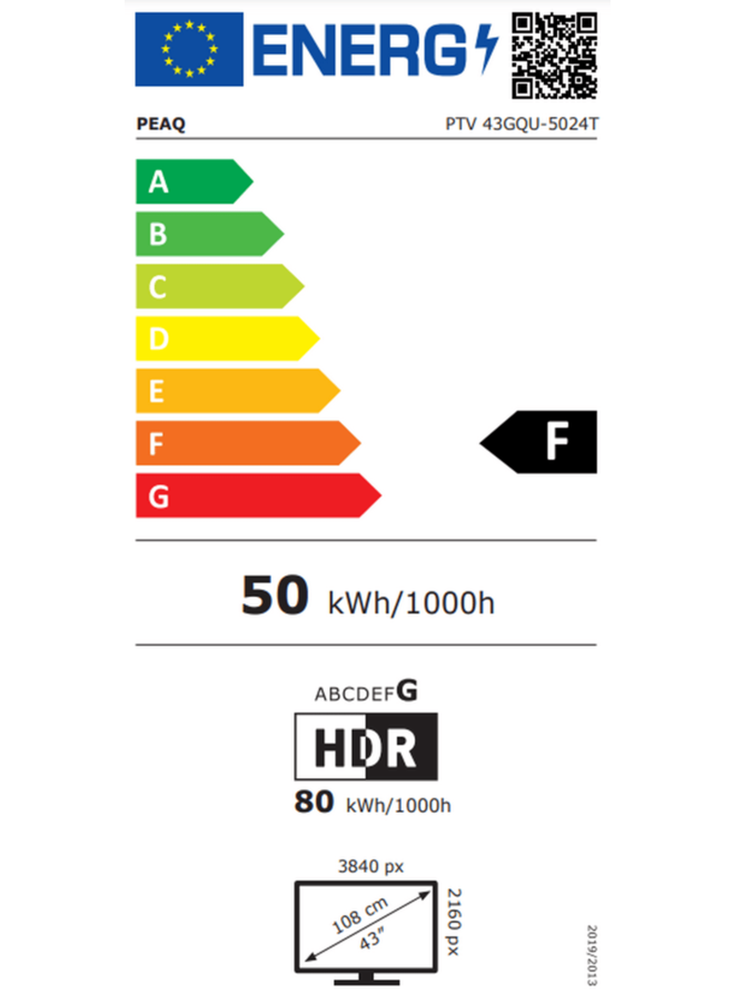 PEAQ PTV 43GQU-5024T | 43 inch | QLED | UHD | Smart TV