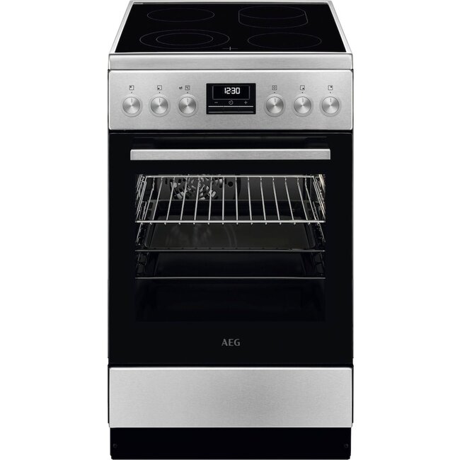 AEG CCB54490BM keramisch fornuis | 50 cm | RVS / Zwart