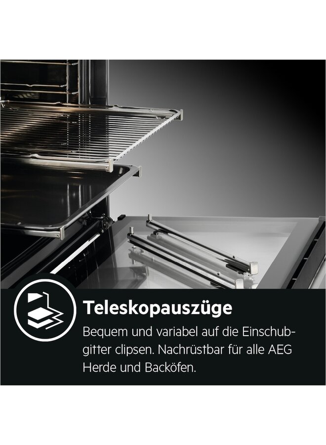 AEG CCB54490BM keramisch fornuis | 50 cm | RVS / Zwart