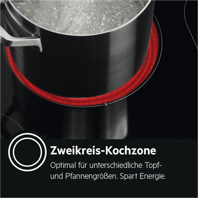 AEG CCB54490BM keramisch fornuis | 50 cm | RVS / Zwart