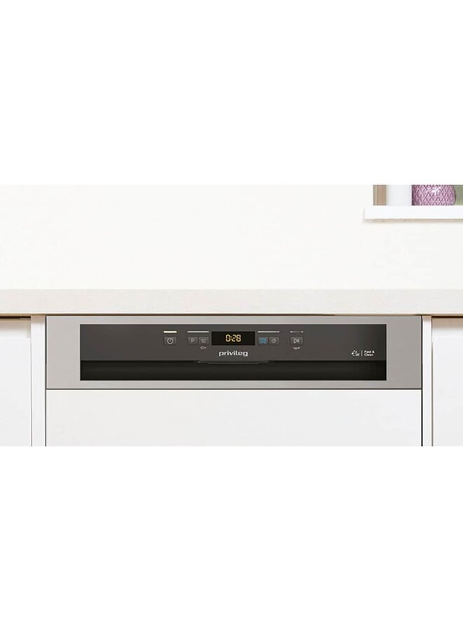 Privileg P0B ECO D551 X | half geintegreerde vaatwasser | RVS
