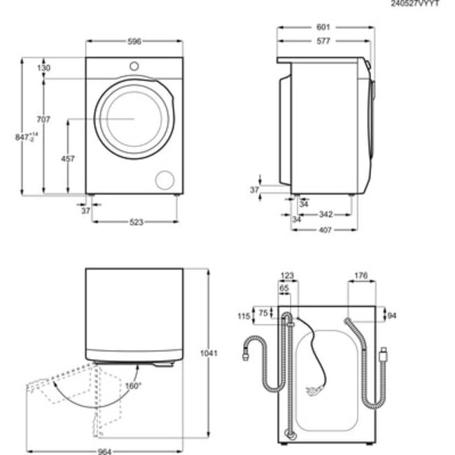 AEG LR6F65489 wasmachine | 8 kg | ProSense