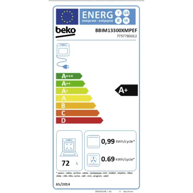 Beko BBIM13300XMPEF | Inbouw oven | Zwart | Pyrolyse