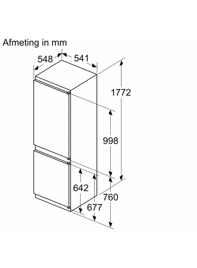 Siemens KI86VVSE0 Inbouw koel-vriescombinatie 178 cm