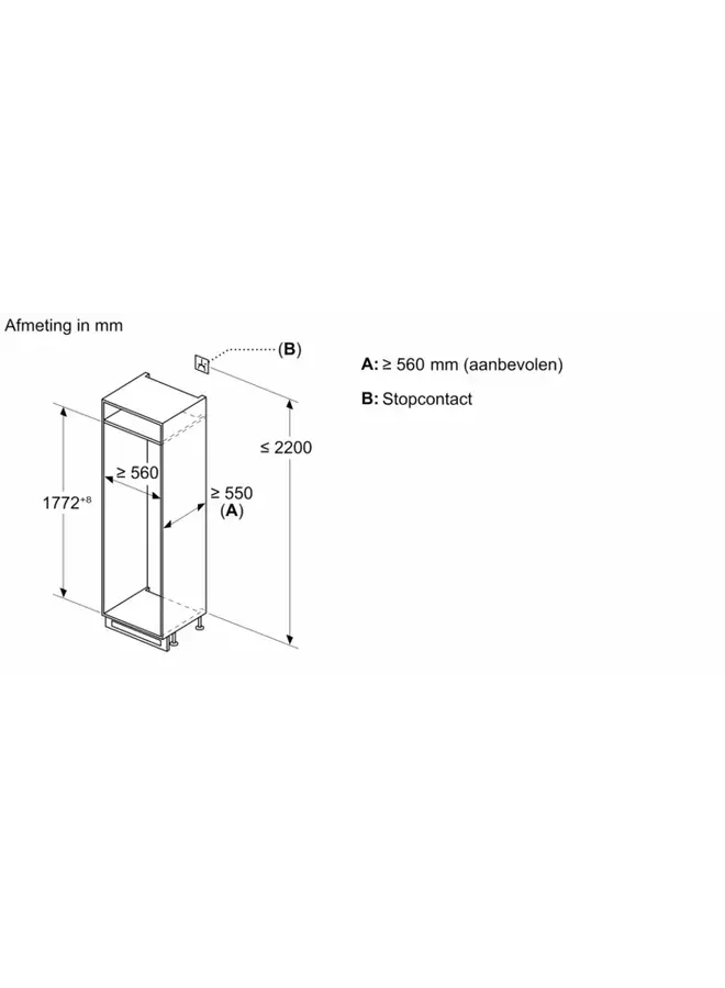 Siemens KI86VVSE0 Inbouw koel-vriescombinatie 178 cm