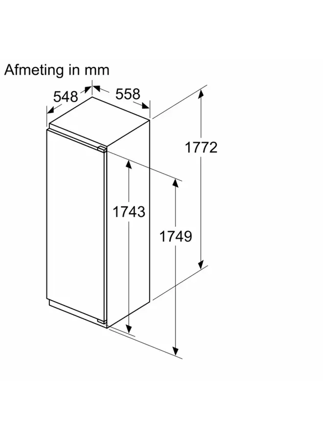 Siemens KI82LADD0 | Inbouw koelkast | 178 cm