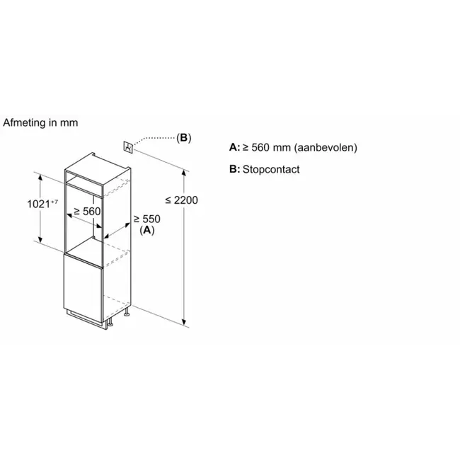 Neff KI1311SE0 inbouw koelkast 102 cm