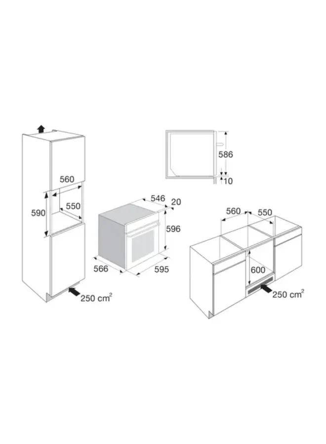 Etna OM265RVS Inbouw oven | 60 cm | RVS/Zwart