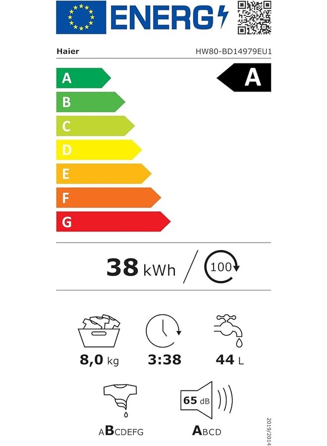 Haier HW80-BD14979EU1 Wasmachine | 8 kg | AutoDose