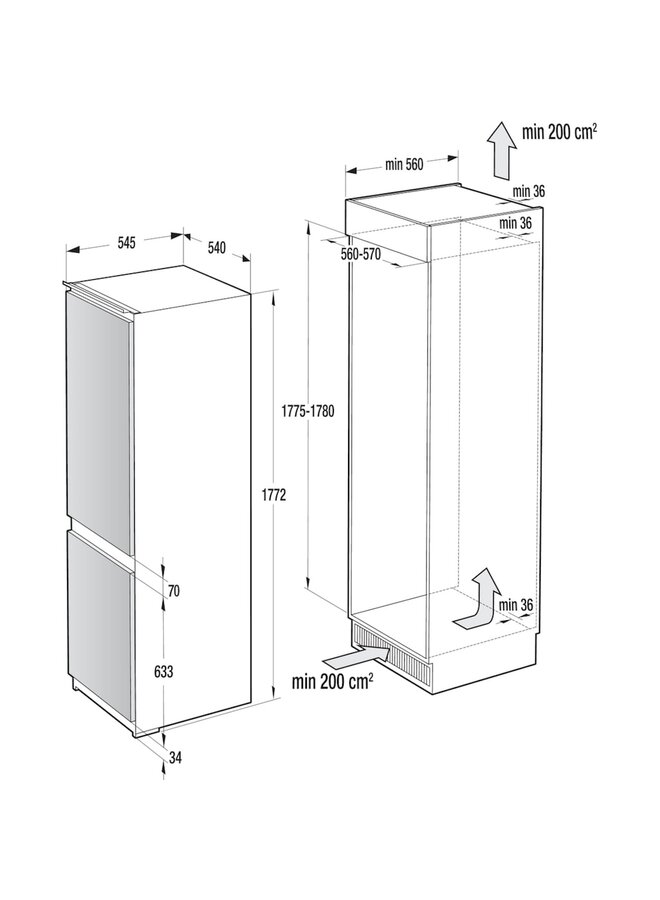 Gorenje RKI 418 EE1 | Inbouw koelvriescombinatie | 178 cm