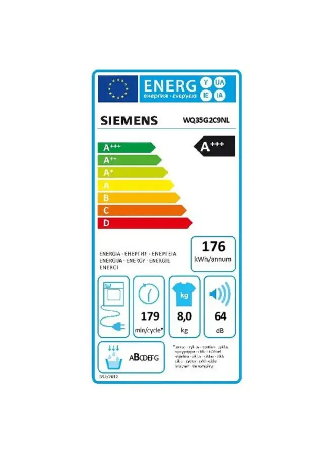 Siemens | WQ35G2C9NL | Warmtepompdroger | 8 kg | ExtraKlasse