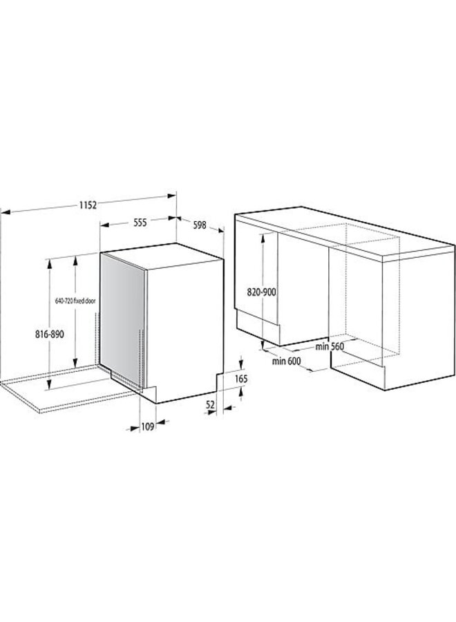 Gorenje ULTRAFI16AES | Inbouw vaatwasser | Energielabel A