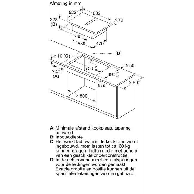 Siemens ED811FQ15E  | Inductiekookplaat met afzuiging | 80 cm