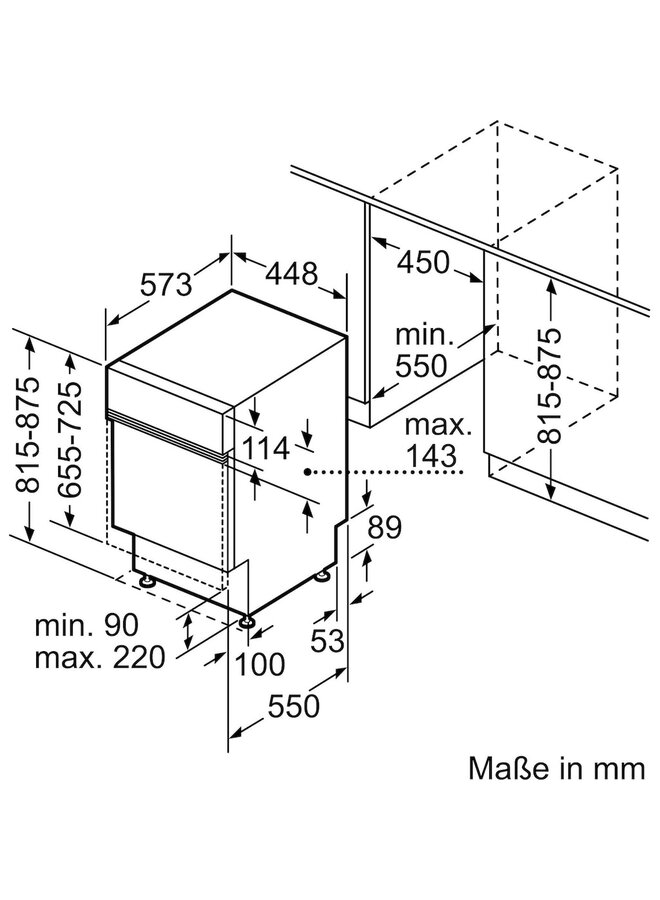 Constructa CP6IS01HKE | Half geintegreerde vaatwasser