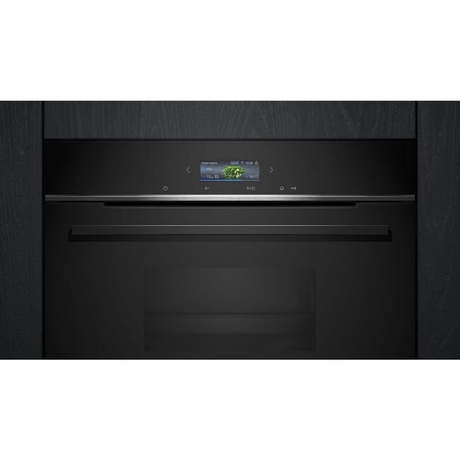 Siemens CD714GXB1 | Inbouw stoomoven | 45 cm | Zwart
