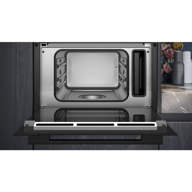 Siemens CD714GXB1 | Inbouw stoomoven | 45 cm | Zwart