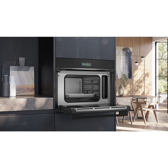 Siemens CD714GXB1 | Inbouw stoomoven | 45 cm | Zwart