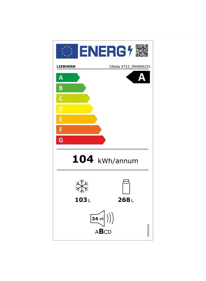 Liebherr CNsda 5723 | Koelvriescombinatie | label A