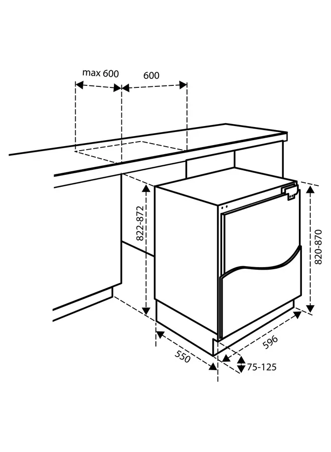 Inventum IKV0822D | Onderbouw koelkast | 82 cm