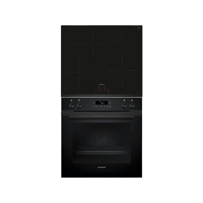 Siemens PQ212IAAB | Inbouw oven set | Inbouw fornuis | Zwart