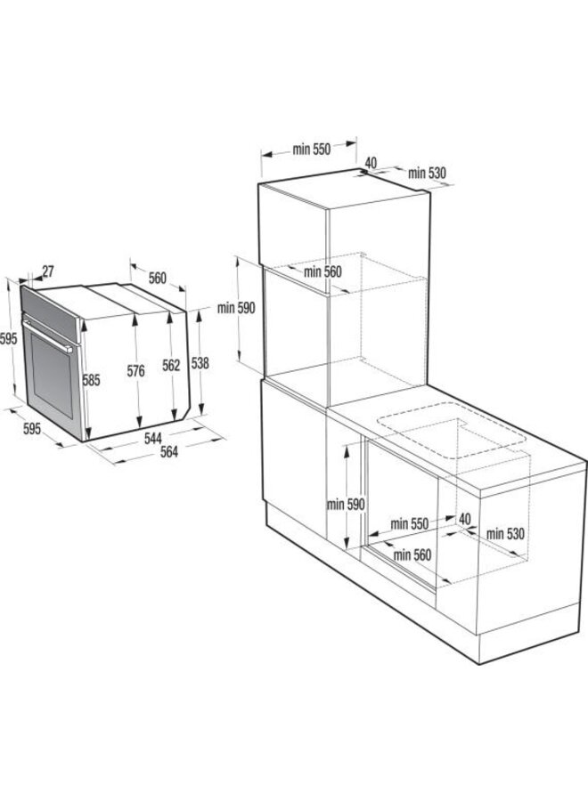 Gorenje BOS 6747 A09DBGOT | inbouw oven | Zwart