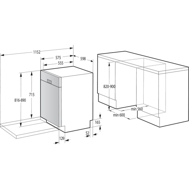 Gorenje ULTRABU16WIFIX | Onderbouwvaatwasser | RVS | Wifi