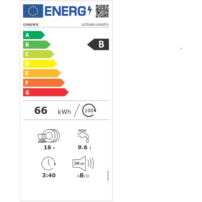 Gorenje ULTRABU16WIFIX | Onderbouwvaatwasser | RVS | Wifi