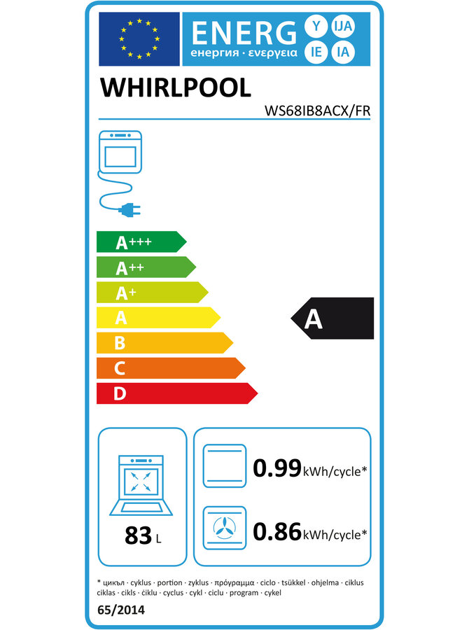 Whirlpool WS68IB8ACX/FR | Inductie fornuis | 60 cm