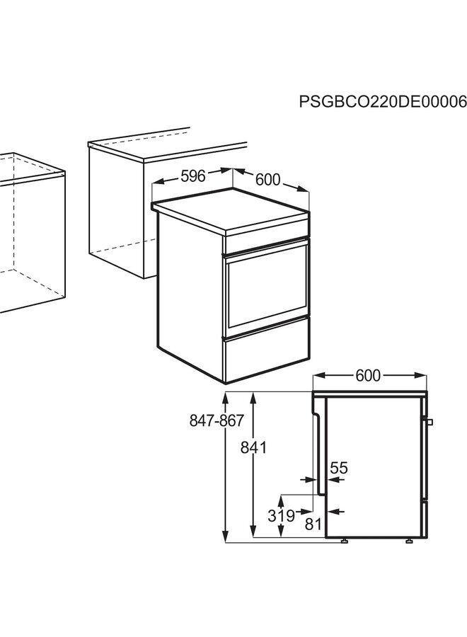 AEG CIB6644BBW | Inductie fornuis | 60 cm