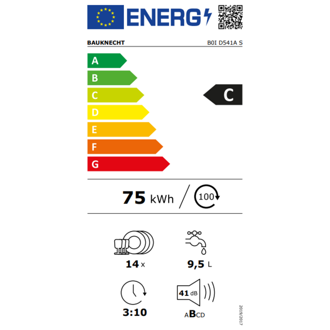 Bauknecht B0I D541A S | Inbouw vaatwasser | 60 cm | ActiveDry